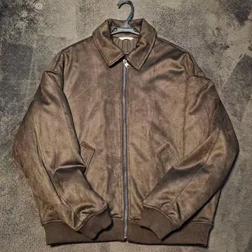 ZARA 페이크 스웨이드 퀼팅 자켓 XL 브라운