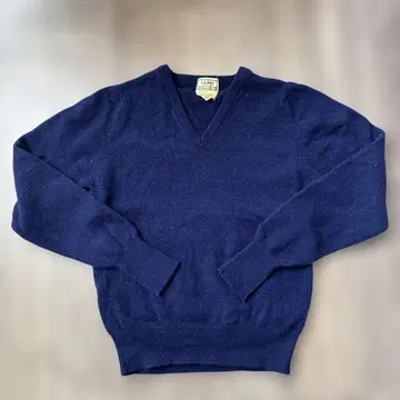 70's L.L.Bean 네이비 V넥 스웨터