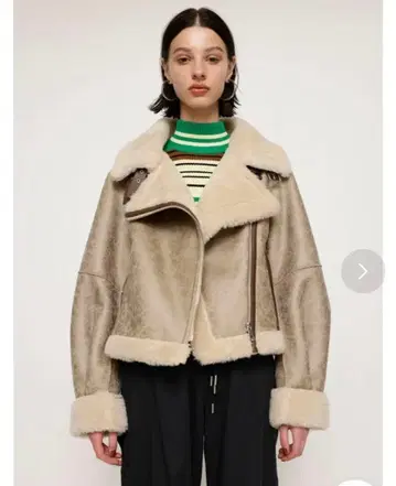 SLY VINTAGE CRACK SHORT B-3 BEG 보아 자켓