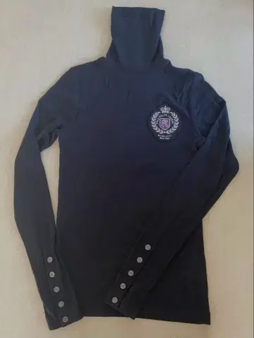 폴로 랄프로렌 터틀넥 빅 엠블럼 와펜 블랙 M