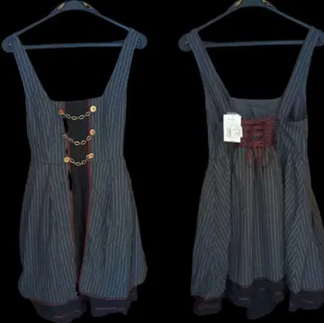 Amavel 스트라이프 패턴 슬리브리스 원피스