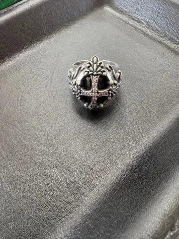 실버 반지 오닉스 크로스