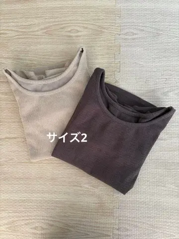 크루 레 2 웨이 허니콤 서멀 티셔츠 사이즈 2, 2개 세트