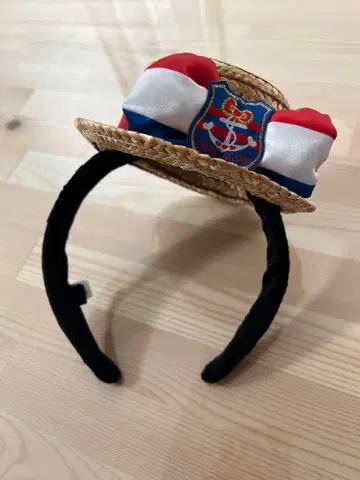 헬로키티 스트로우 햇풍 머리띠 USJ