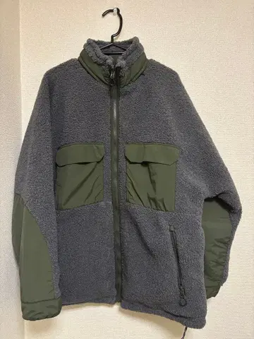 리버서블 충전솜 보아 후드 블루종