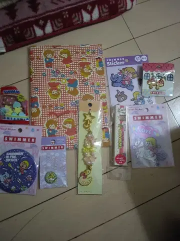 SWIMMER 캐릭터 문구 9세트