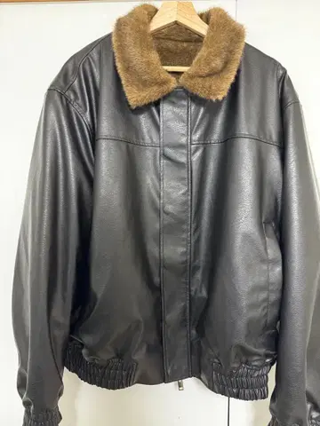새상품 ZARA 리버서블 페이크 가죽 자켓 XL 사이즈