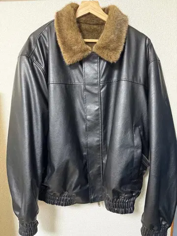 새상품 ZARA 리버서블 페이크 가죽 자켓 XL 사이즈