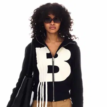 BEEDEN B 로고 발라클라바 집업 탑스