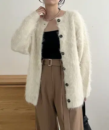 CAPRICIEUX LE'MAGE 2WAY 샤기 가디건