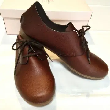 레이스업 슈즈 L 24cm 다크 브라운 미사용