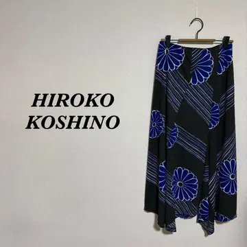 히로코코시노 롱 스커트 올 패턴 비침 차콜 그레이 L 4780N