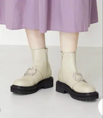 오리엔탈 트래픽 통굽 비쥬 부츠 그레이지 S