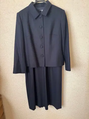 빅 사이즈 네이비 원피스 수트 세트