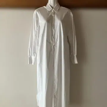 화이트 셔츠 원피스 롱 기장