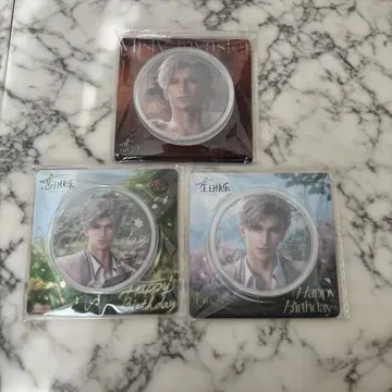 연애와 심공 신 캔 배지 3점 세트