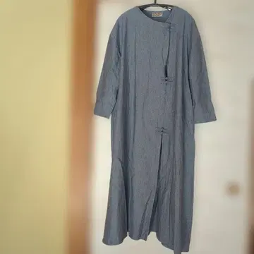 MALAIKA 블루 그레이 셔츠 원피스 긴팔