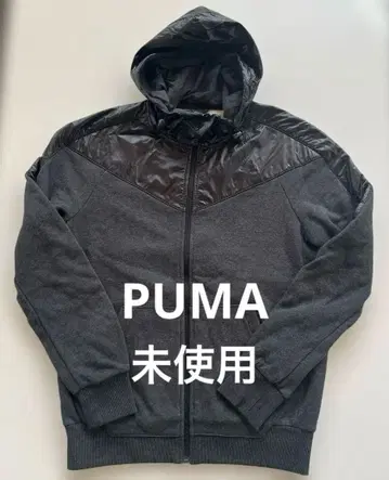 PUMA 후드 부착 집업 후드티 그레이 미사용
