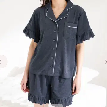 Francfranc 자일리톨 가공 파일 파자마 다크 그레이