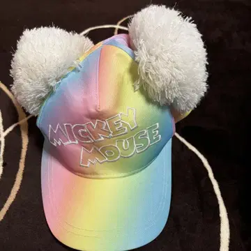 미키마우스 퍼 귀도리 모자