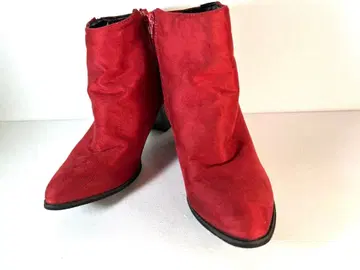 빨간색 부티 사이드 지퍼 포함 약 23.5~24cm