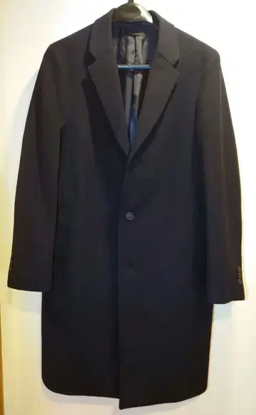 유니클로 울 캐시미어 체스터 코트 S 네이비 새상품급