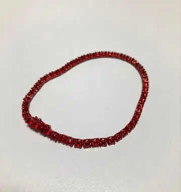 테니스 팔찌 스톤 레드 빨간색