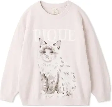 미사용 새상품 gelato pique CAT 자카드 풀오버 핑크