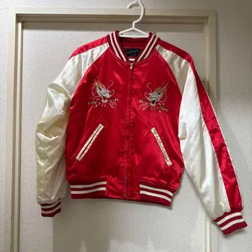 스카잔 Hosihime 자수 디자인 빨흰 자켓