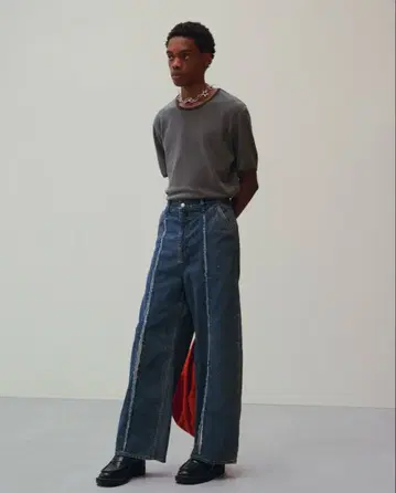 24ss CUTTING WIDE DENIM INDIGO