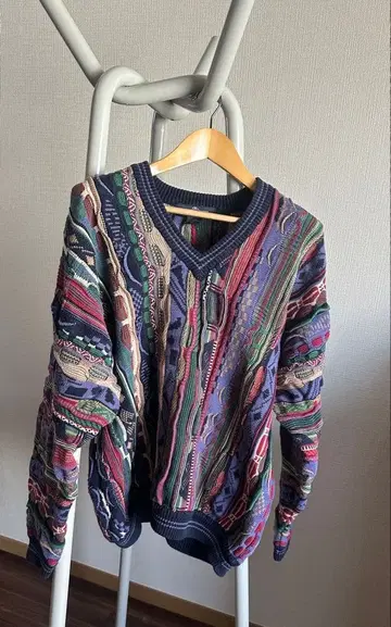 빈티지 3D 코튼 니트 스웨터 L