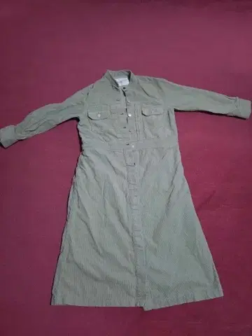 SUNNY CLOUD 사니클라우드 그레이 코듀로이 긴팔 원피스