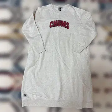 CHUMS 긴팔 원피스 맨투맨 아이보리