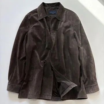 레어 90s VINTAGE HATHAWAY 스웨이드 가죽 카 코트