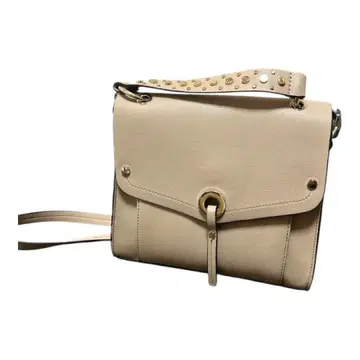 ZARA 베이지 스터드 부착 2way 핸드백 숄더백