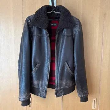 GOLDEN GOOSE 골든구스 보아 가죽 블루종 빈티지 가공