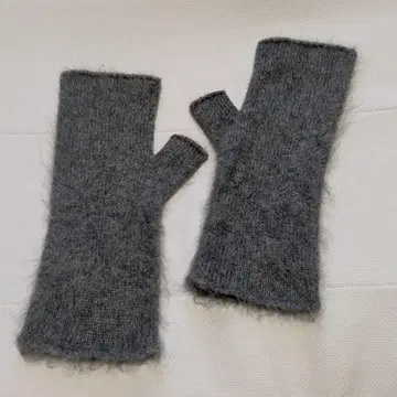 요건 레일, 캐시미어 100% 브러쉬드 장갑 멜란지 그레이