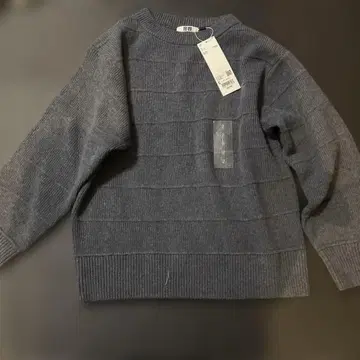 라무 크루넥 스웨터 그레이 유니클로