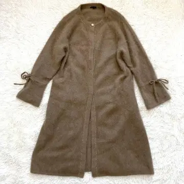 [ 새상품급 ] TO BE CHIC 롱 가디건 코트 모(너구리) 펄