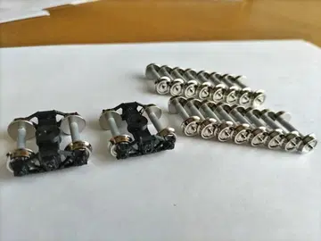 HO 게이지 철도 모형용 바퀴 16개 + 자작 볼기 손수레 2 세트