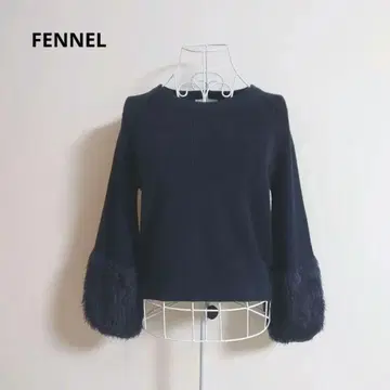 금일 한정 선착순 FENNEL 벌룬 슬리브 보아 크롭 니트