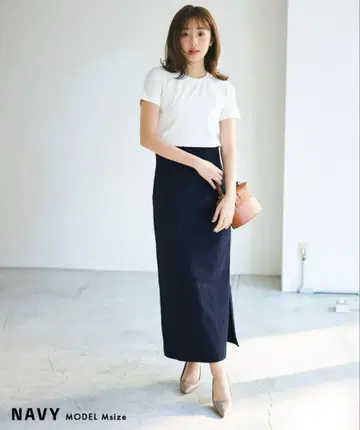 하이웨스트 타이트 스커트