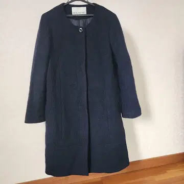 NATURAL BEAUTY BASIC 네이비 울 코트