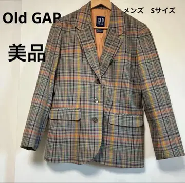 올드 GAP 체크 무늬 테일러드 자켓 남성용 S 사이즈