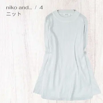 니코앤드 깊은 슬릿 페미닌 성숙 캐주얼 리브 니트 돌려입기 XL 상당