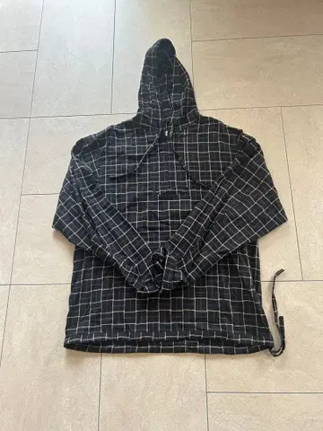 bal 체크 무늬 아노락 셔츠 프리 사이즈