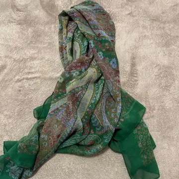 에트로 빈티지 쉬폰 스카프 실크 100%