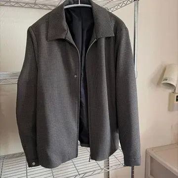 studious 체크 무늬 집업 자켓 그레이 계열