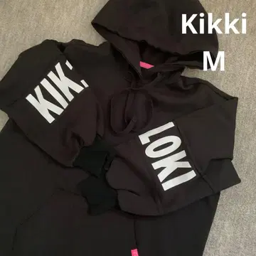 키키 속기모 소매 프린트 튜닉 후드티 M