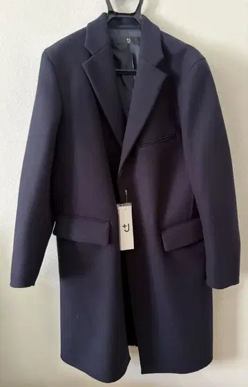 유니클로 +J 울 블렌드 체스터 코트 L 미착용 새상품 네이비